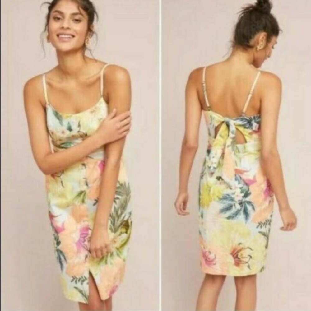 FARM RIO BY ANTHRO MULTI-FLORAL SHIFT DRESS